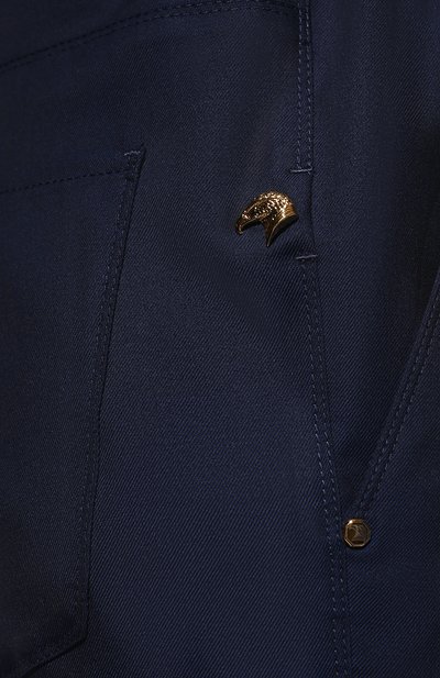 Шерстяные брюки STEFANO RICCI темно-синего цвета по цене 124500 руб., арт. M1T2300101/W609, фото 5 Шерстяные брюки STEFANO RICCI, арт. M1T2300101/W609, фото 5