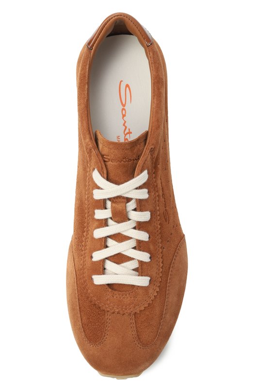 Замшевые кроссовки Santoni WBGG61356BIFTTKR Коричневый  WBGG61356BIFTTKR Фото 6