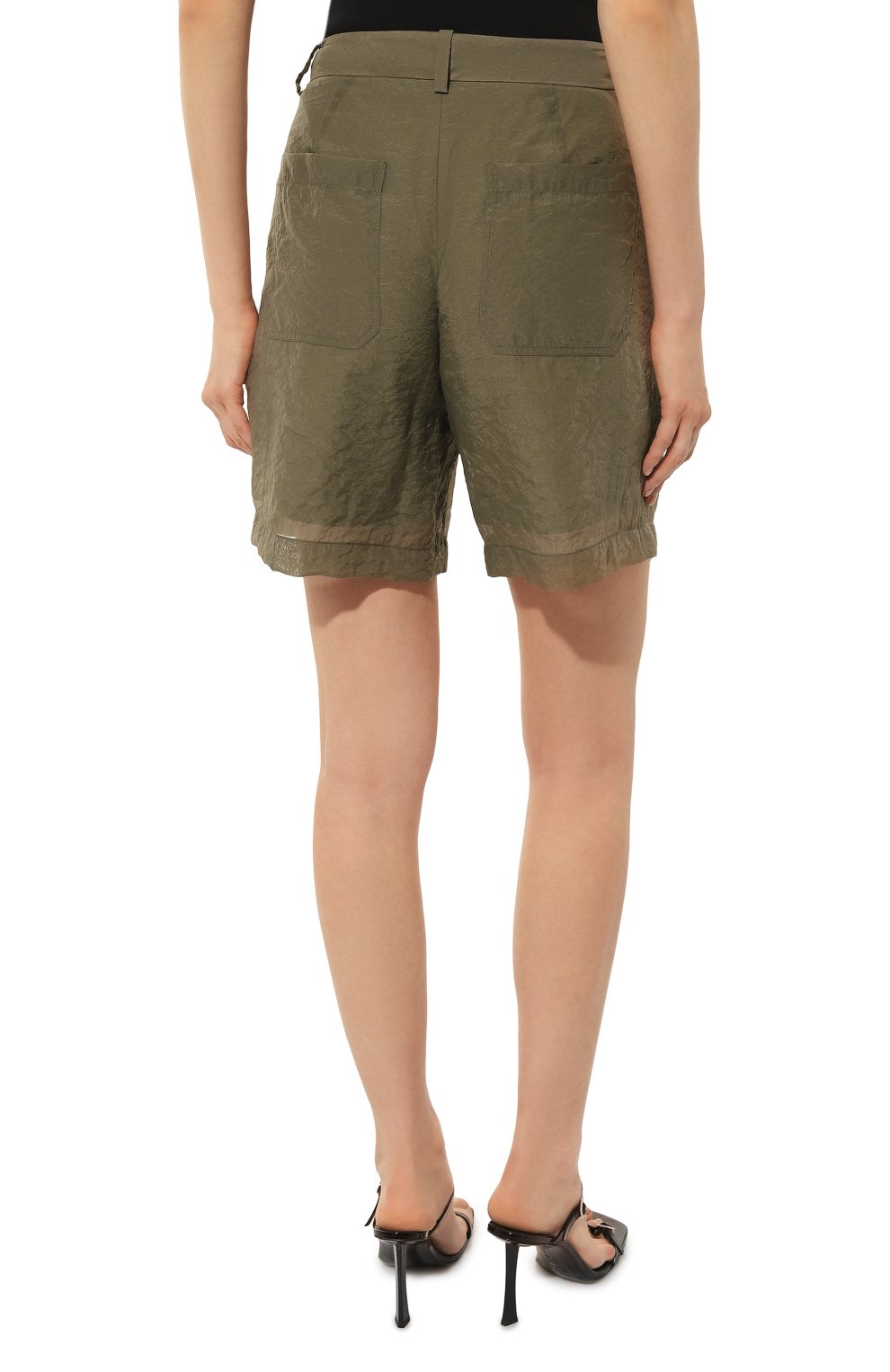 Шорты HELMUT LANG хаки цвета по цене 48400 руб., арт. N02HW204, фото 4 Шорты HELMUT LANG, арт. N02HW204, фото 4