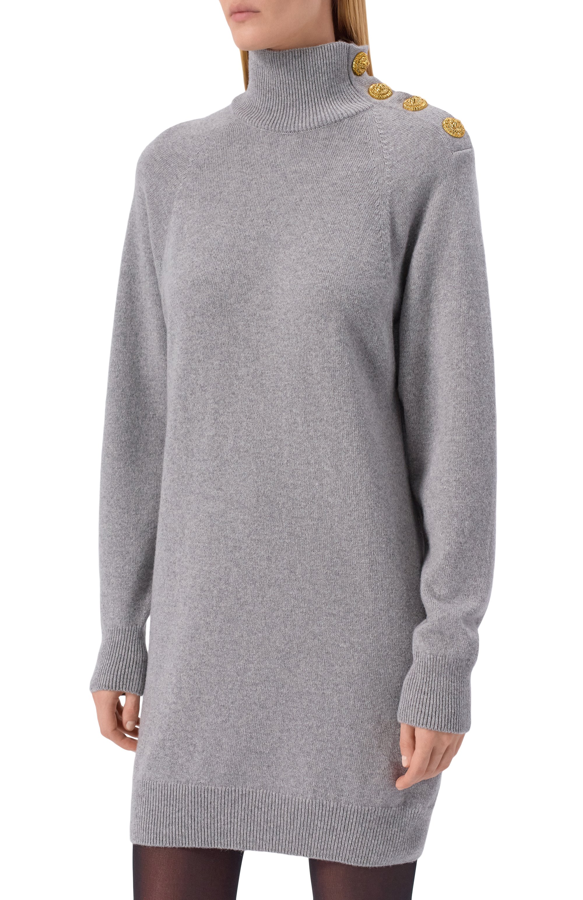 Платье из кашемира и шерсти BALMAIN, арт. FF0R9382/KI87, фото 3