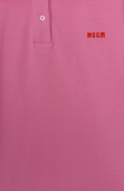 Хлопковое поло MSGM KIDS, арт. S5MSJGP0268, фото 3