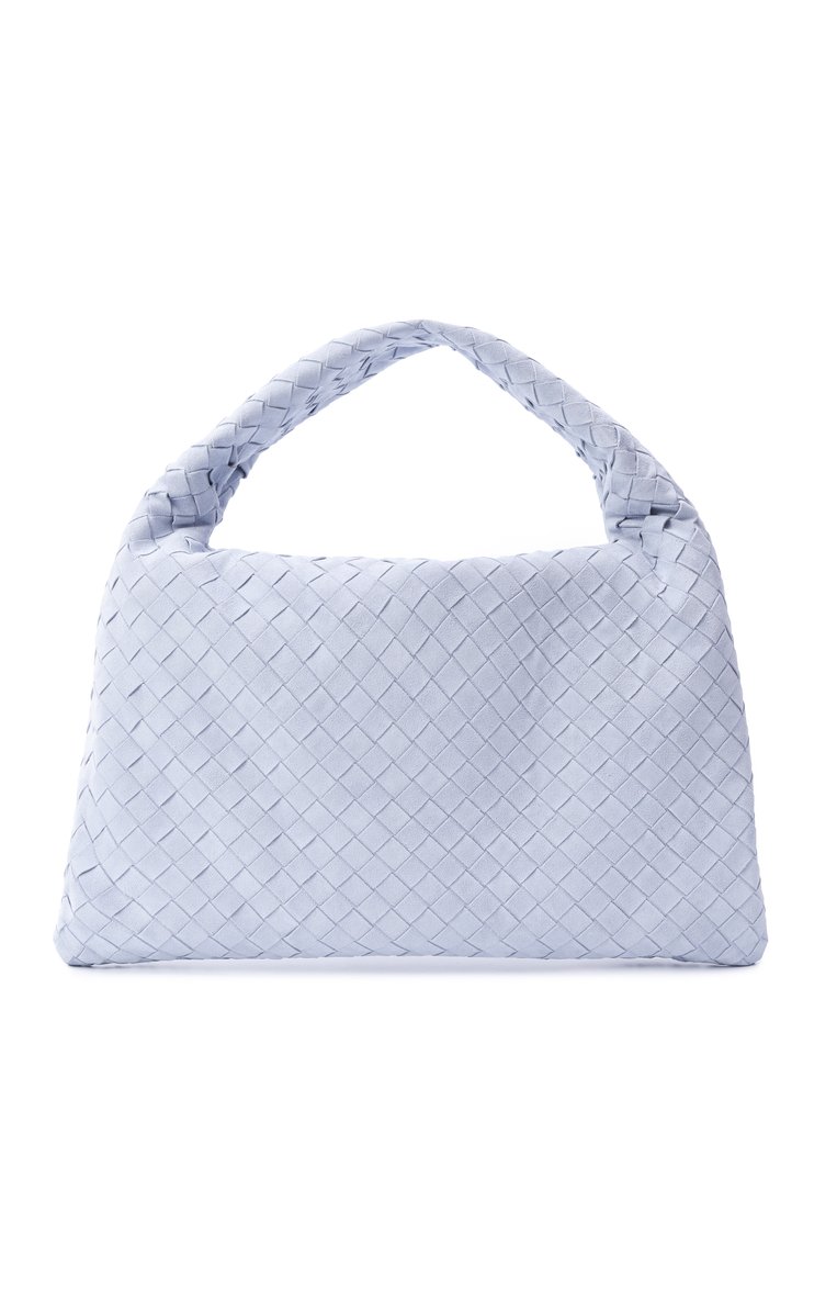 Женская сумка hop small BOTTEGA VENETA светло-голубого цвета, арт. 796262/V1QE3 | Фото 6 (Размер: small; Автоматизация ТО: Проставлено; Автоматизация состава: Проставлено; Материал: Натуральная кожа, Натуральная замша)
