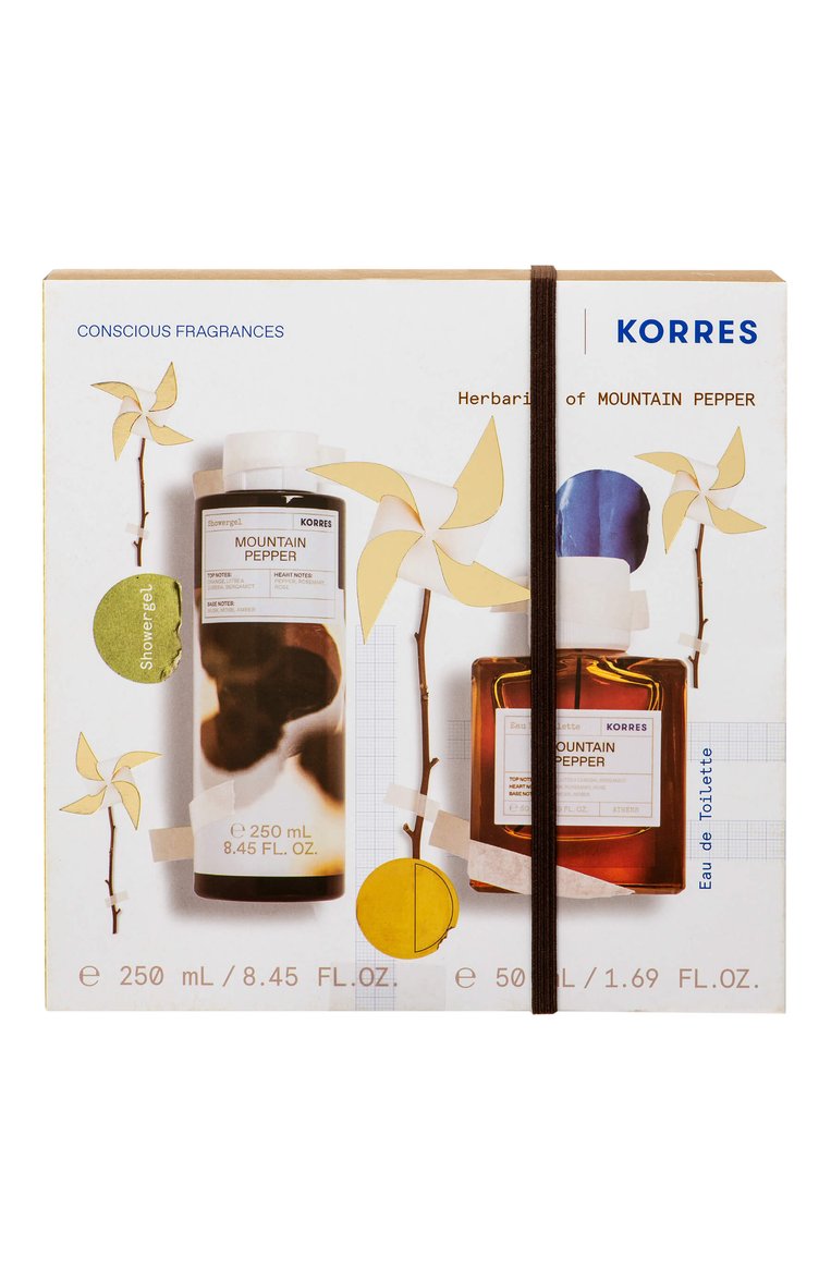 Подарочный набор mountain pepper (50+250ml) KORRES бесцветного цвета, арт. 5203069127748 | Фото 2 (Нос: Не проставлено; Региональные ограничения белый список (Axapta Mercury): Не проставлено; Косметика кросс-кт: Парфюмерия У, Уход У; Обьем косметики: 50+250ml; Ограничения доставки: flammable)