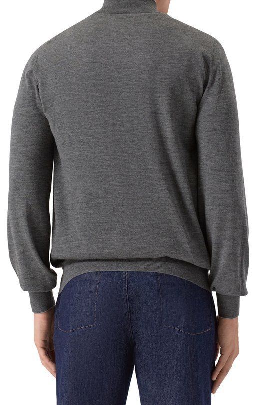 Кардиган из шерсти и кашемира Brunello Cucinelli M2400106 Серый  M2400106 Фото 4