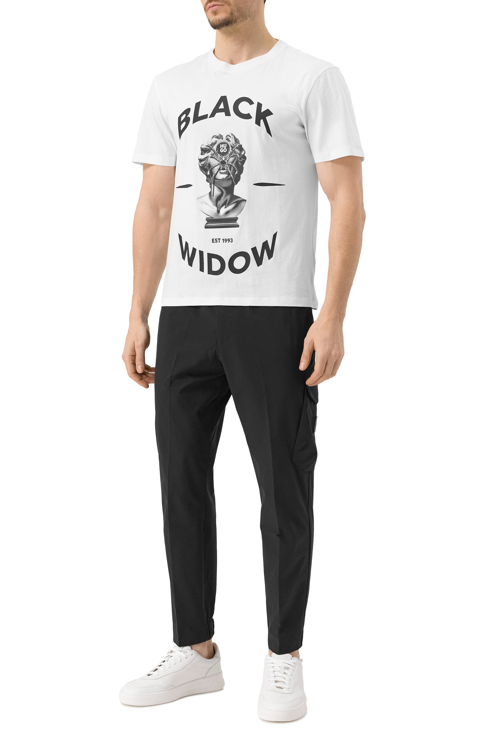 Хлопковая футболка HUGO, арт. 50530684, фото 2