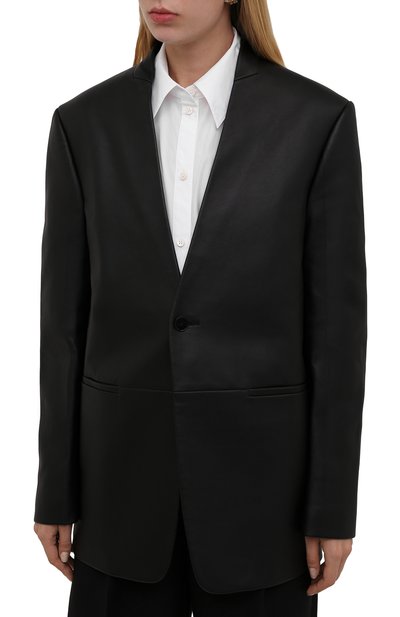 Кожаный жакет JIL SANDER черного цвета по цене 517000 руб., арт. JSPT651570-WTL01018, фото 3 Кожаный жакет JIL SANDER, арт. JSPT651570-WTL01018, фото 3