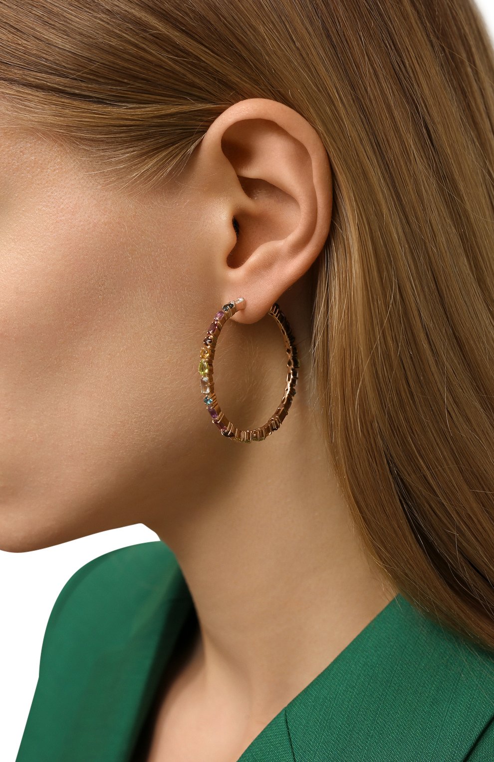 Радужные серьги-кольца SECRETS JEWELRY, арт. РСКП400132, фото 2