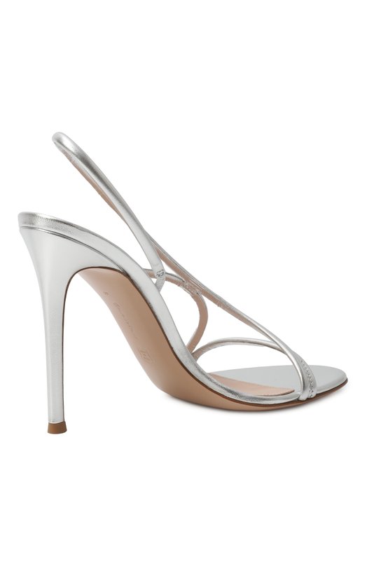 Кожаные босоножки Nuit 105 Gianvito Rossi G32496.15RIC.NPSARGE Серебряный  G32496.15RIC.NPSARGE Фото 5