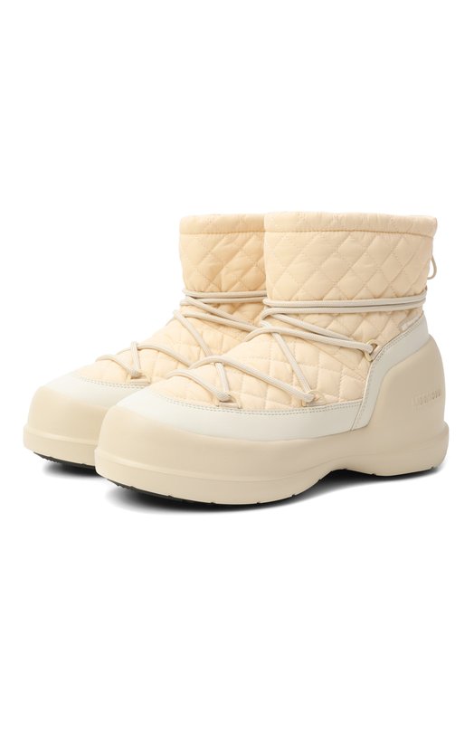 Текстильные полусапоги Mezzaluna Moon Boot 80D2500020 Кремовый 80D2500020