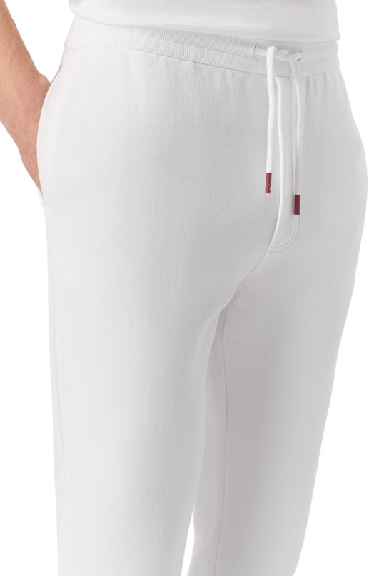 Хлопковые брюки Kiton UMKY02301 Белый  UMKY02301 Фото 5