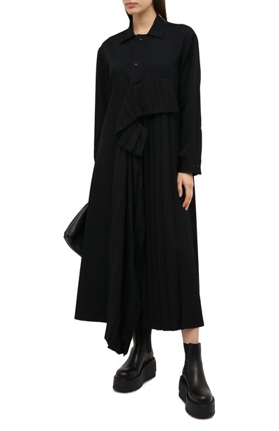 Шерстяное платье YOHJI YAMAMOTO, арт. FR-D01-100, фото 2