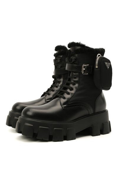 Кожаные ботинки monolith PRADA, арт. 1T255M-3LEK-F0002, фото 1