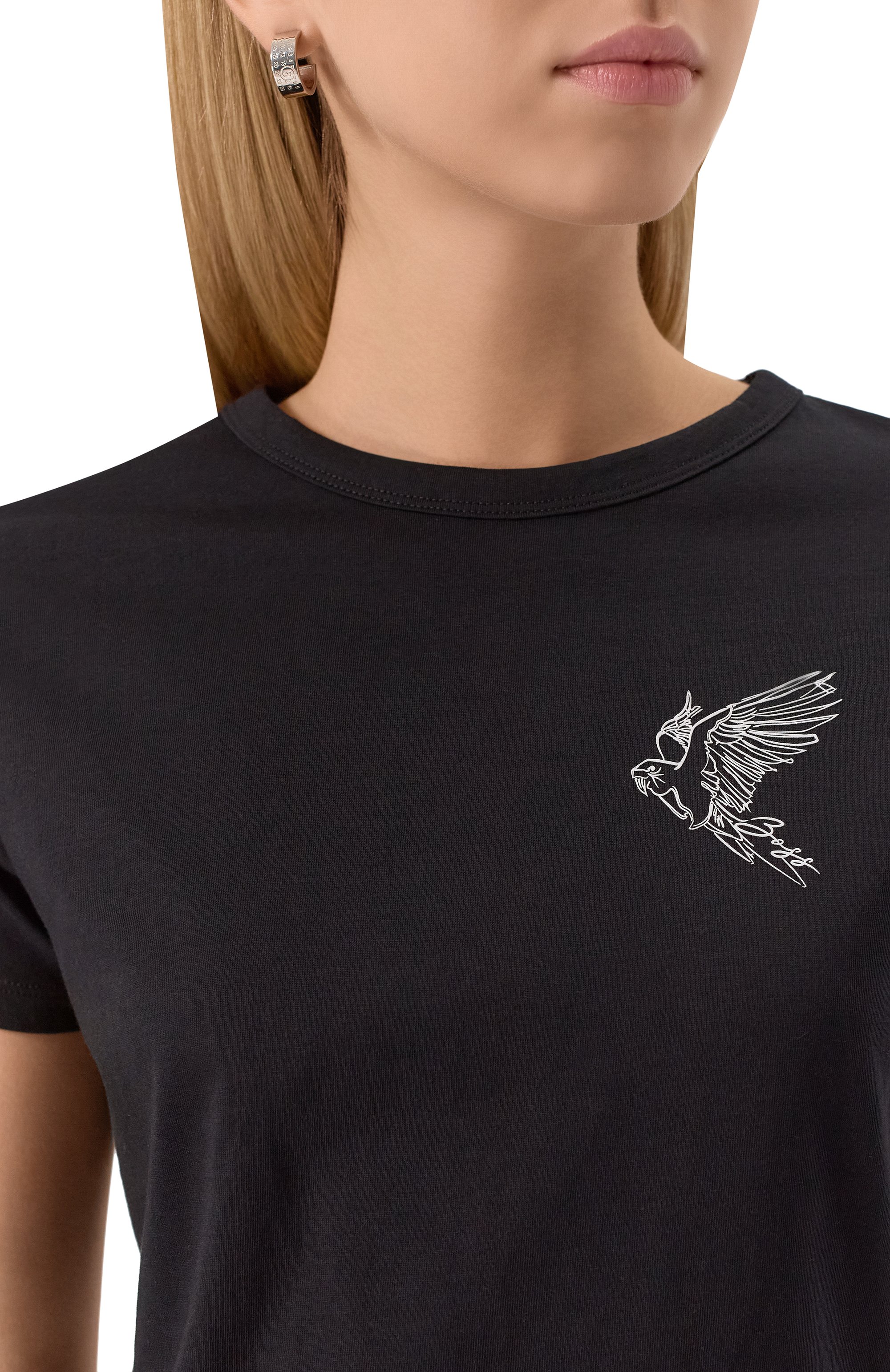 Хлопковая футболка BOSS ORANGE, арт. 50540260, фото 5