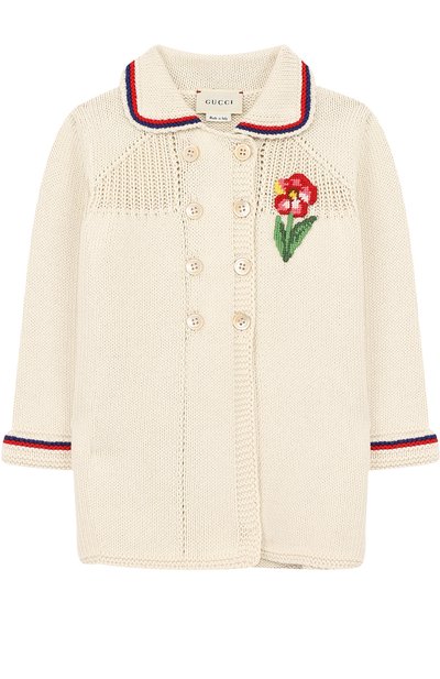 Двубортный шерстяной кардиган с вышивкой GUCCI, арт. 503233/X3L78, фото 1