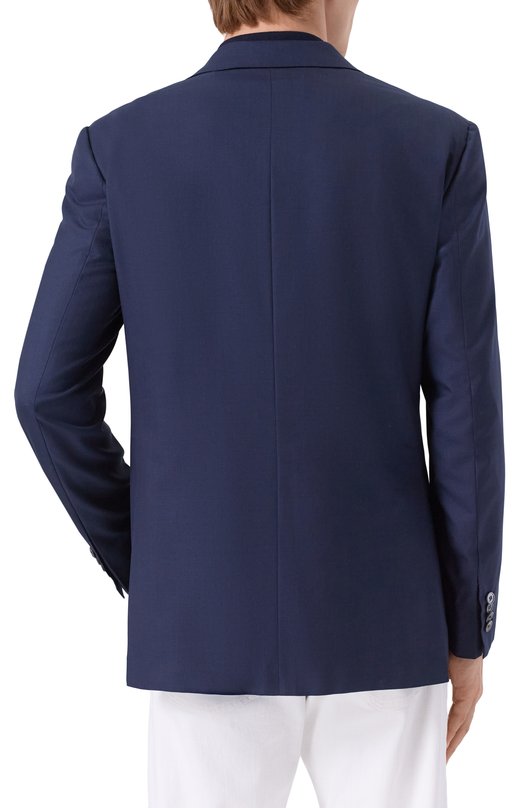Шерстяной пиджак Kiton UG81K0982823 Синий  UG81K0982823 Фото 5