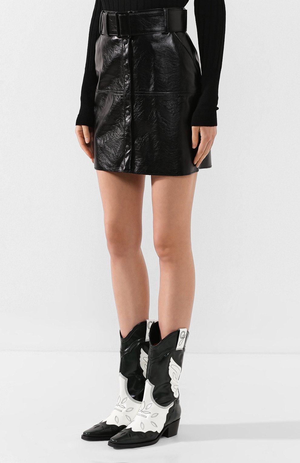 Юбка MSGM черного цвета по цене 23400 руб., арт. 2741MDD23 195616, фото 3 Юбка MSGM, арт. 2741MDD23 195616, фото 3
