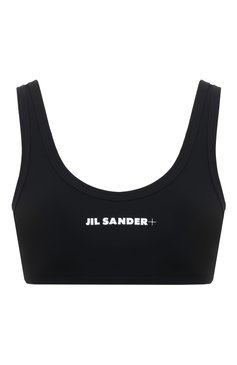 Женский бра-топ JIL SANDER черного цвета, арт. J40BR0004/J20011 | Фото 1 (Женское Кросс-КТ: Раздельные купальники; Материал в�нешний: Синтетический материал; Материал сплава: Проставлено; Нос: Не проставлено)