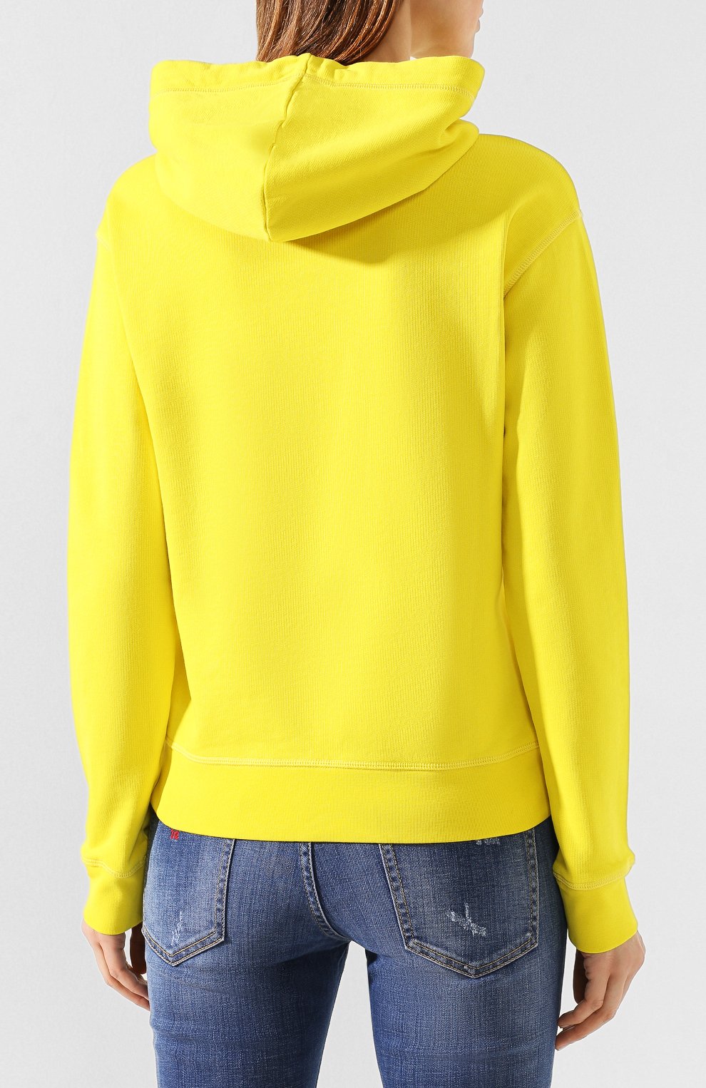Хлопковое худи DSQUARED2 желтого цвета по цене 28800 руб., арт. S75GU0294/S25305, фото 4 Хлопковое худи DSQUARED2, арт. S75GU0294/S25305, фото 4