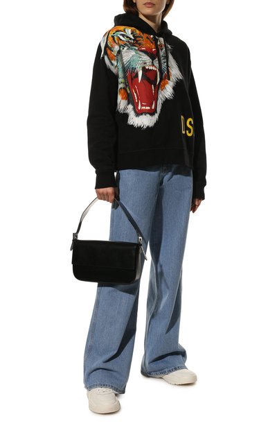 Хлопковое худи DSQUARED2 черного цвета по цене 62150 руб., арт. S75GU0424/S25516, фото 2 Хлопковое худи DSQUARED2, арт. S75GU0424/S25516, фото 2