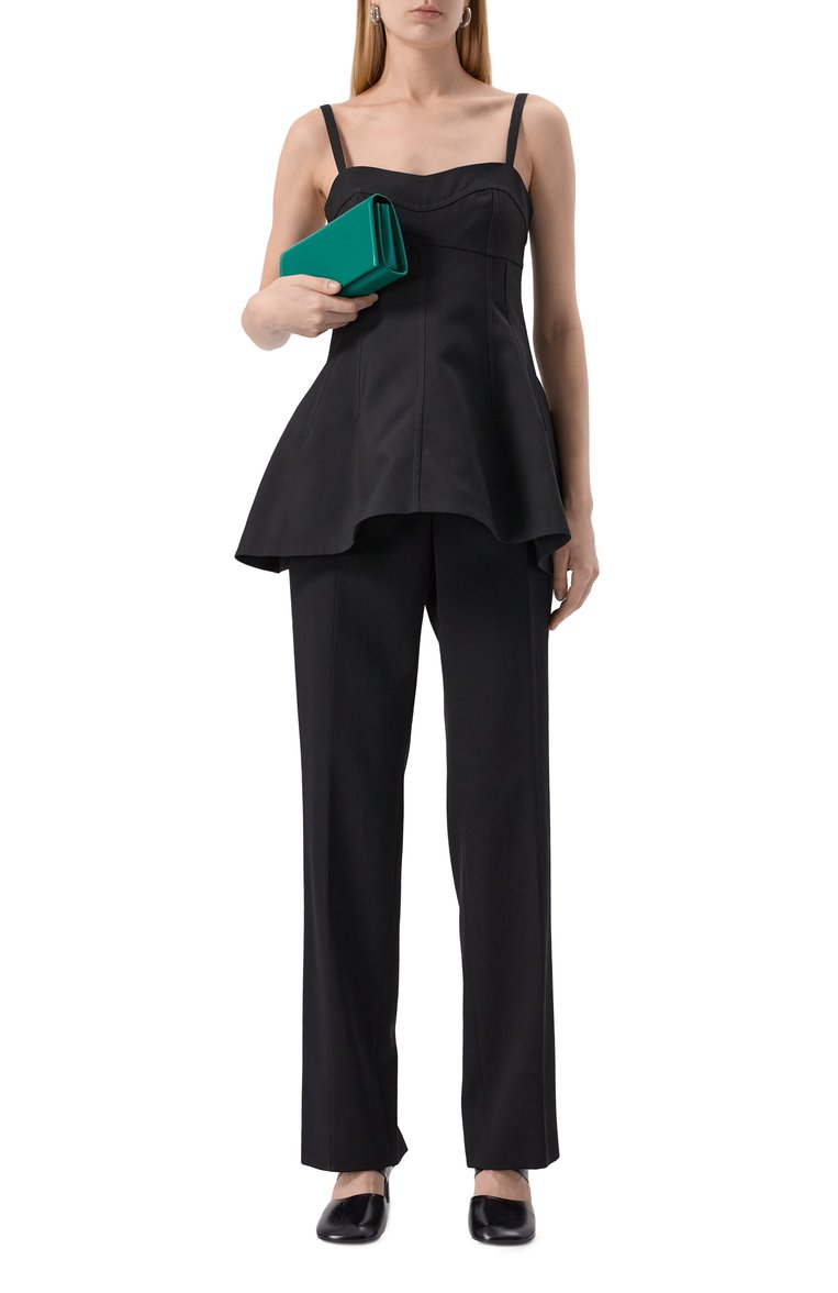 Женская сумка all-day JIL SANDER зеленого цвета, арт. J07ZH0012/P5355 | Фото 7 (Материал: Натуральная кожа; Размер: mini; Ремень/цепочка: На ремешке)