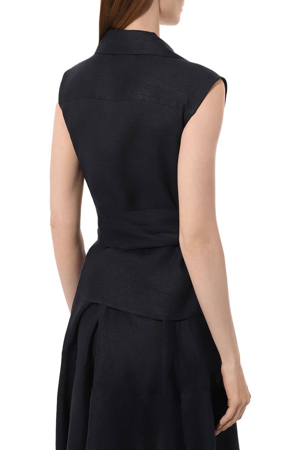 Льняной топ KITON, арт. D53466H05953, фото 4