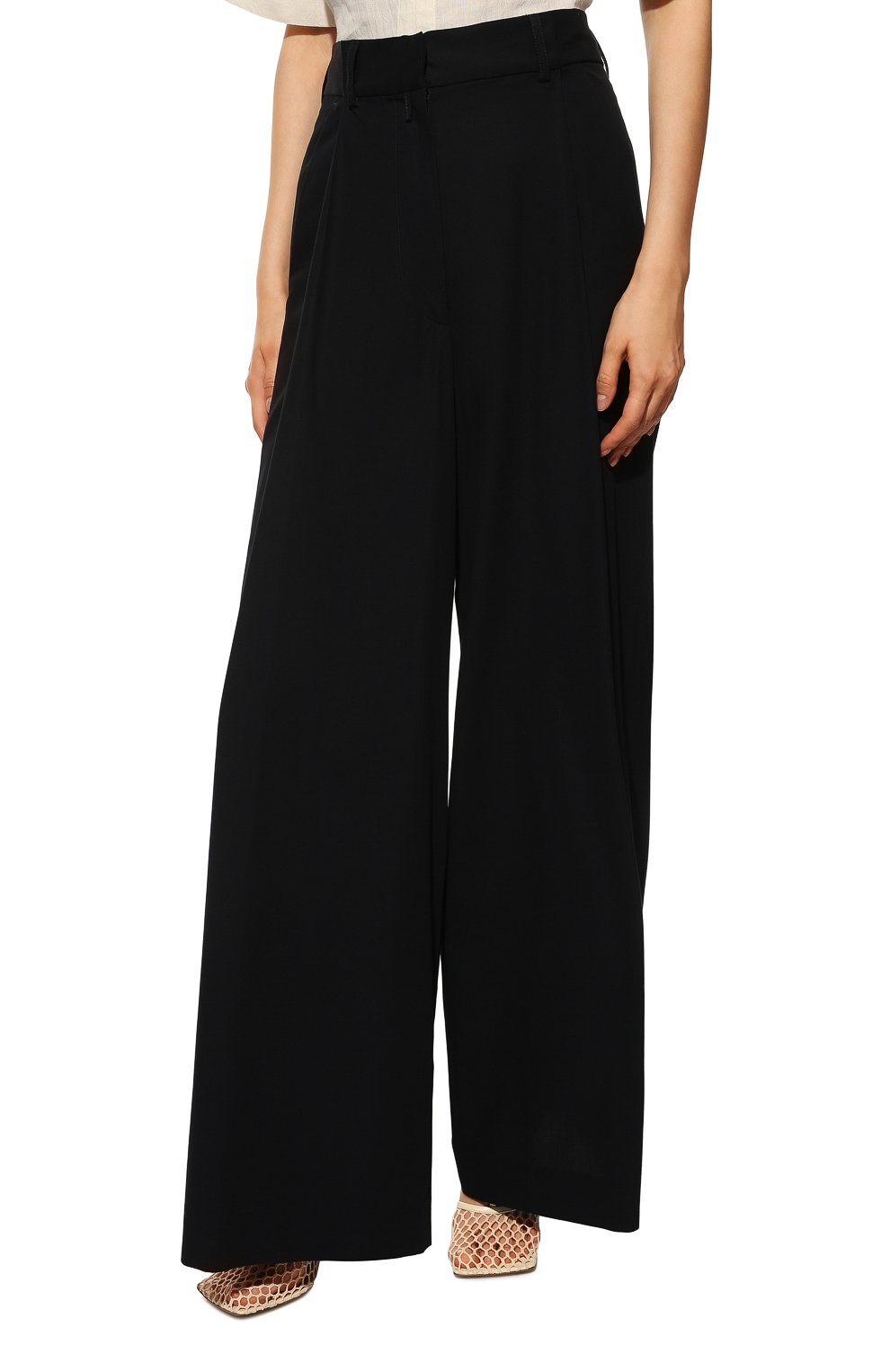 Хлопковые брюки DRIES VAN NOTEN темно-синего цвета по цене 59900 руб., арт. 221-010942-4284, фото 3 Хлопковые брюки DRIES VAN NOTEN, арт. 221-010942-4284, фото 3