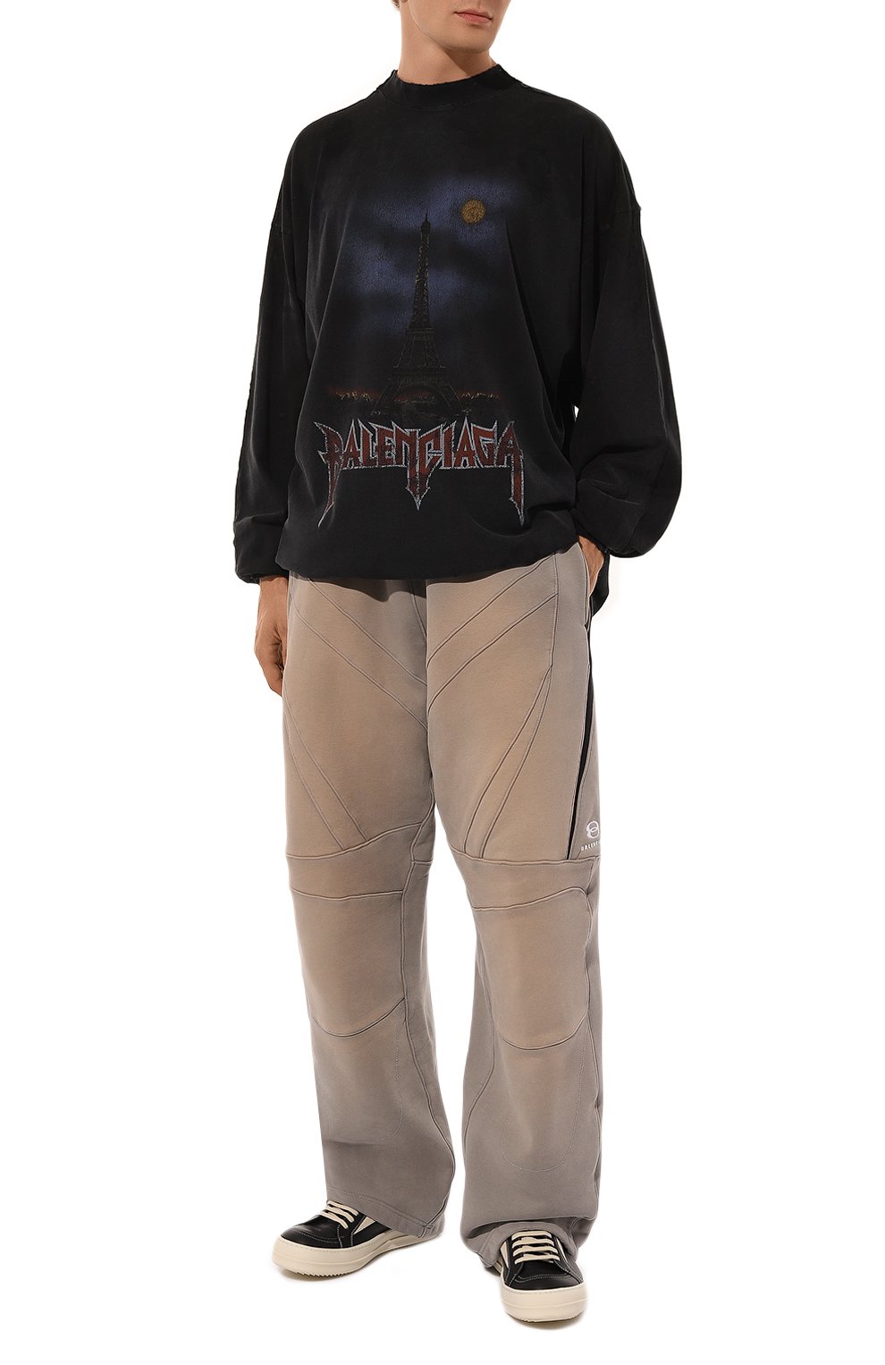 Кожаные кеды porterville vintage RICK OWENS, арт. RU02D6897/LC0LVS, фото 2