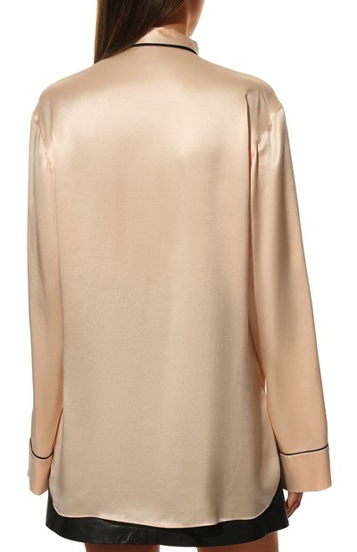 Шелковая блузка DOLCE & GABBANA розового цвета по цене 92950 руб., арт. F72K0Z/GD12T/0UTLET AW22-23, фото 4 Шелковая блузка DOLCE & GABBANA, арт. F72K0Z/GD12T/0UTLET AW22-23, фото 4