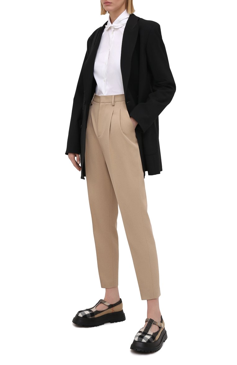 Брюки из хлопка и шерсти REDVALENTINO, арт. VR3RBB75/4R9, фото 2