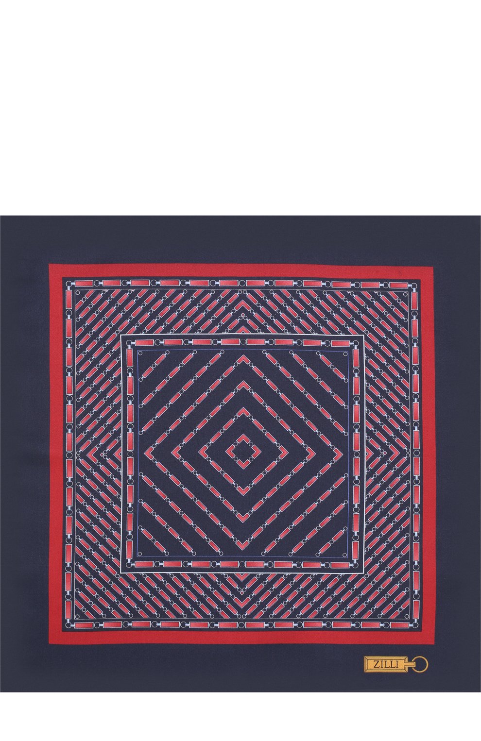 Шелковый платок с принтом ZILLI бордового цвета по цене 8995 руб., арт. 50075/HANDKERCHIEF, фото 3 Шелковый платок с принтом ZILLI, арт. 50075/HANDKERCHIEF, фото 3