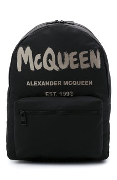 Мужской текстильный рюкзак ALEXANDER MCQUEEN черного цвета, арт. 646457/1AABW | Фото 1 (Материал сплава: Проставлено; Материал: Текстиль; Драгоценные камни: Проставлено; Стили: Кэжуэл; Размер: large)