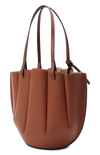 Сумка-тоут shell small LOEWE коричневого цвета по цене 219500 руб., арт. A657T33X02, фото 3 Сумка-тоут shell small LOEWE, арт. A657T33X02, фото 3