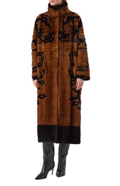 Шуба из норки AKHMADULLINA коричневого цвета по цене 1599900 руб., арт. 1224.0FC801/M131, фото 3 Шуба из норки AKHMADULLINA, арт. 1224.0FC801/M131, фото 3