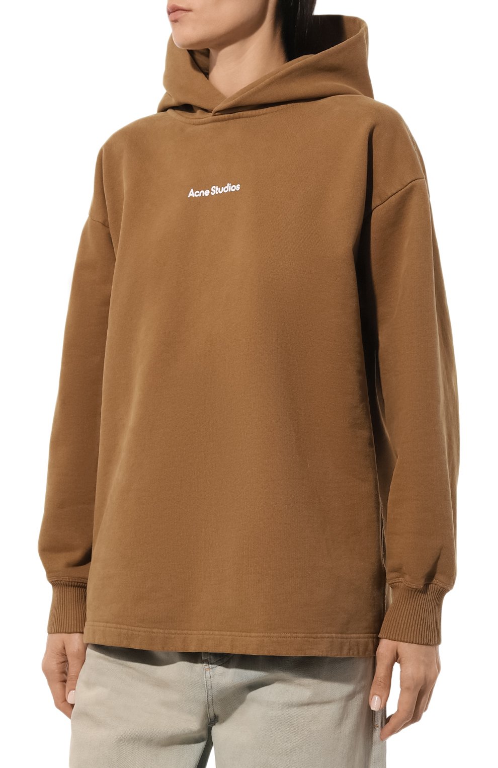 Хлопковое худи ACNE STUDIOS коричневого цвета по цене 53250 руб., арт. FN-WN-SWEA000235, фото 3 Хлопковое худи ACNE STUDIOS, арт. FN-WN-SWEA000235, фото 3