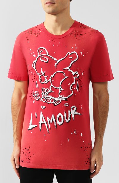 Хлопковая футболка DOMREBEL, арт. AM0UR/T-SHIRT PAINT&H0LES, фото 3