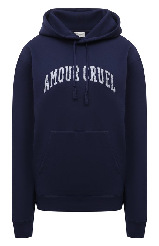 

Хлопковое худи Saint Laurent, Синий