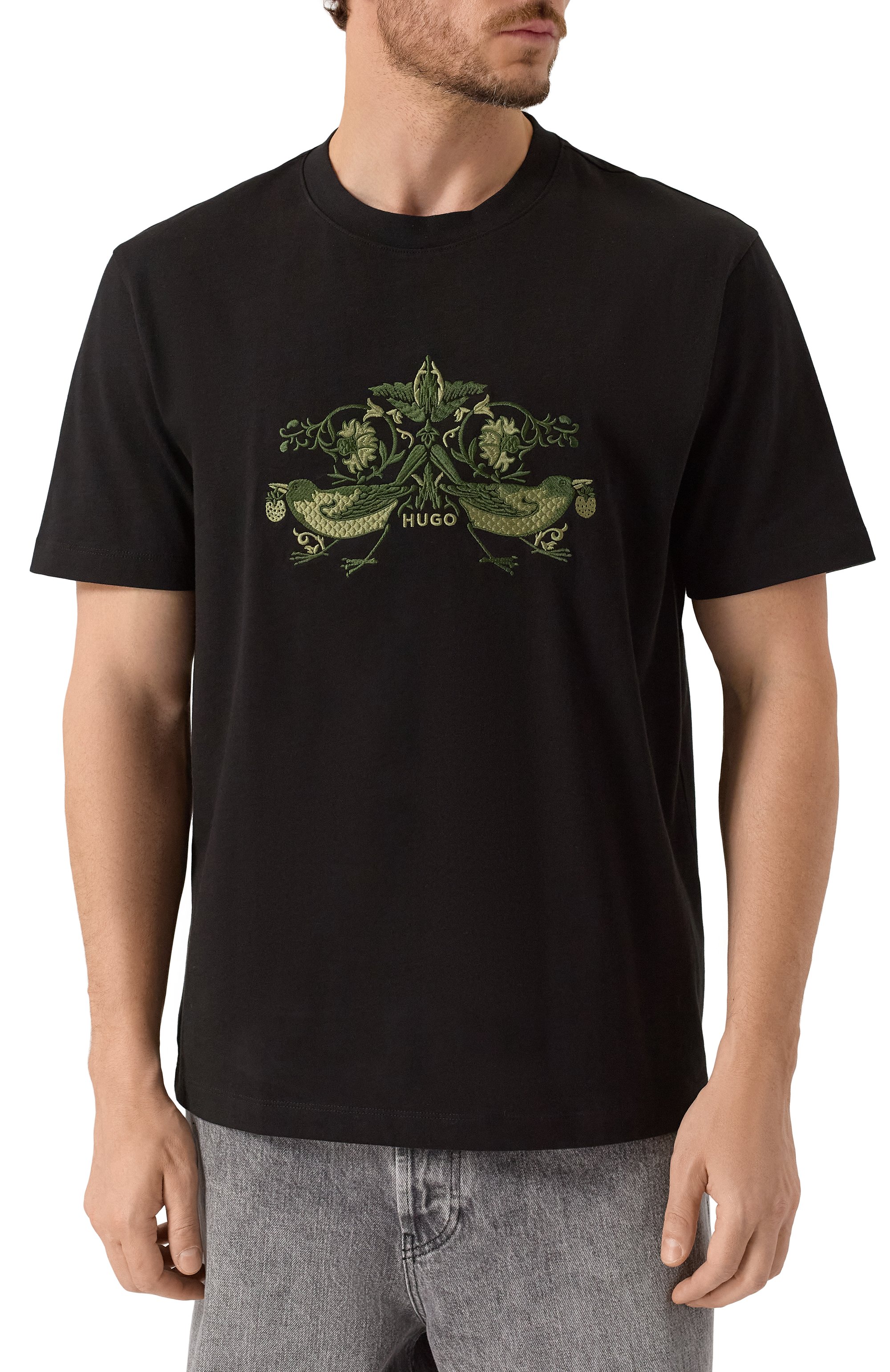Хлопковая футболка HUGO, арт. 50544543, фото 3