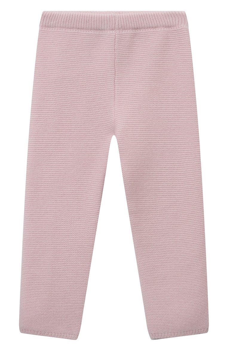 Детские кашемировые джоггеры GIORGETTI CASHMERE светло-розового цвета, арт. MB1461/T | Фото 1 (Нос: Не прост�авлено; Материал сплава: Проставлено; Девочки Кросс-КТ: Джоггеры-одежда)