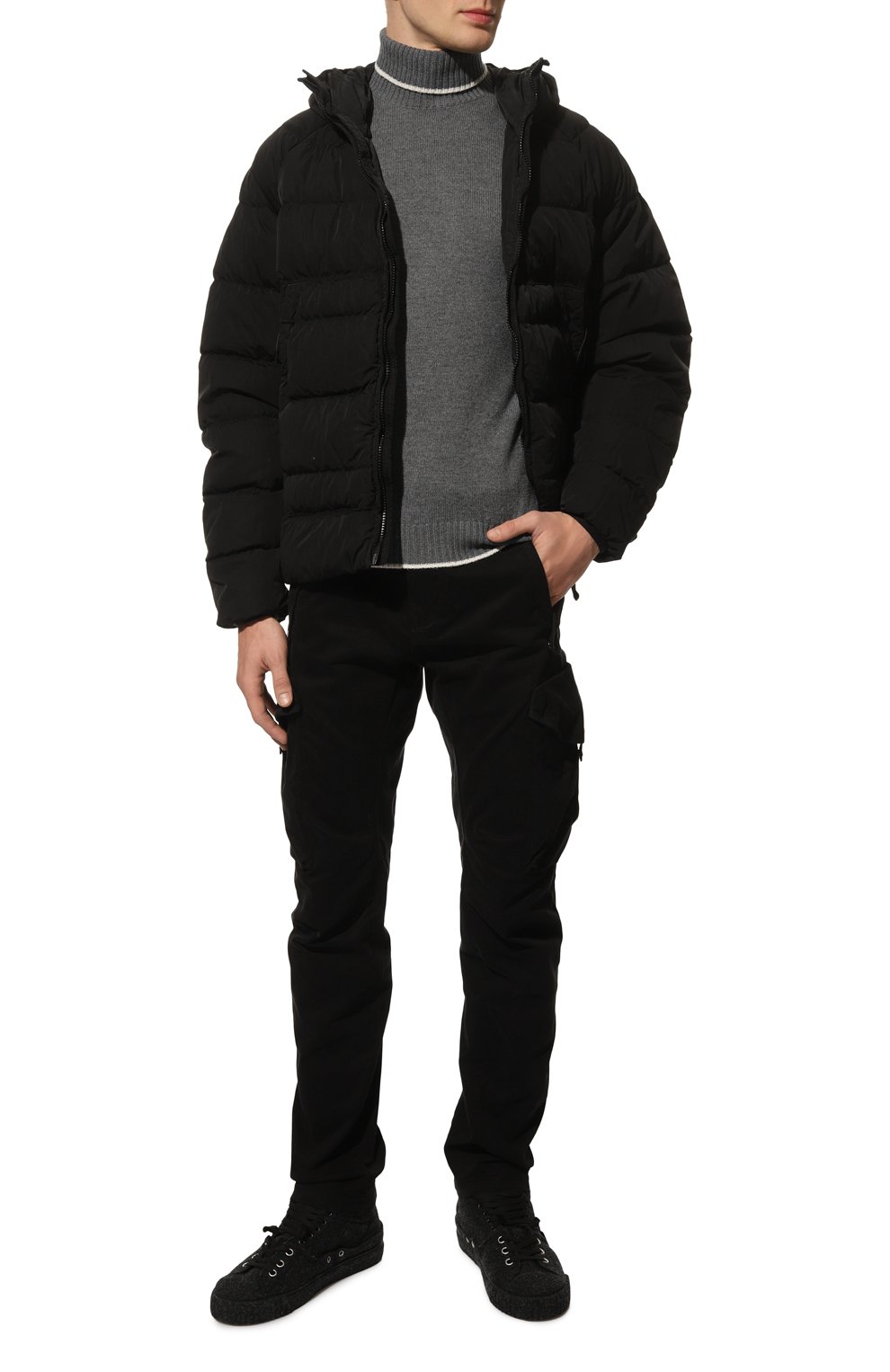 Шерстяной свитер ELEVENTY PLATINUM серого цвета по цене 38950 руб., арт. F76MAGF06 MAG24012, фото 2 Шерстяной свитер ELEVENTY PLATINUM, арт. F76MAGF06 MAG24012, фото 2