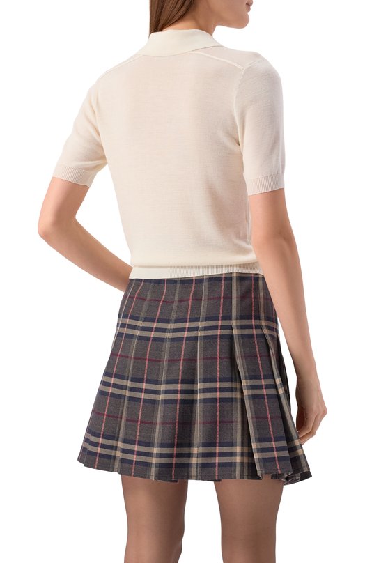 Шерстяное поло Burberry 8112168 Кремовый  8112168 Фото 4