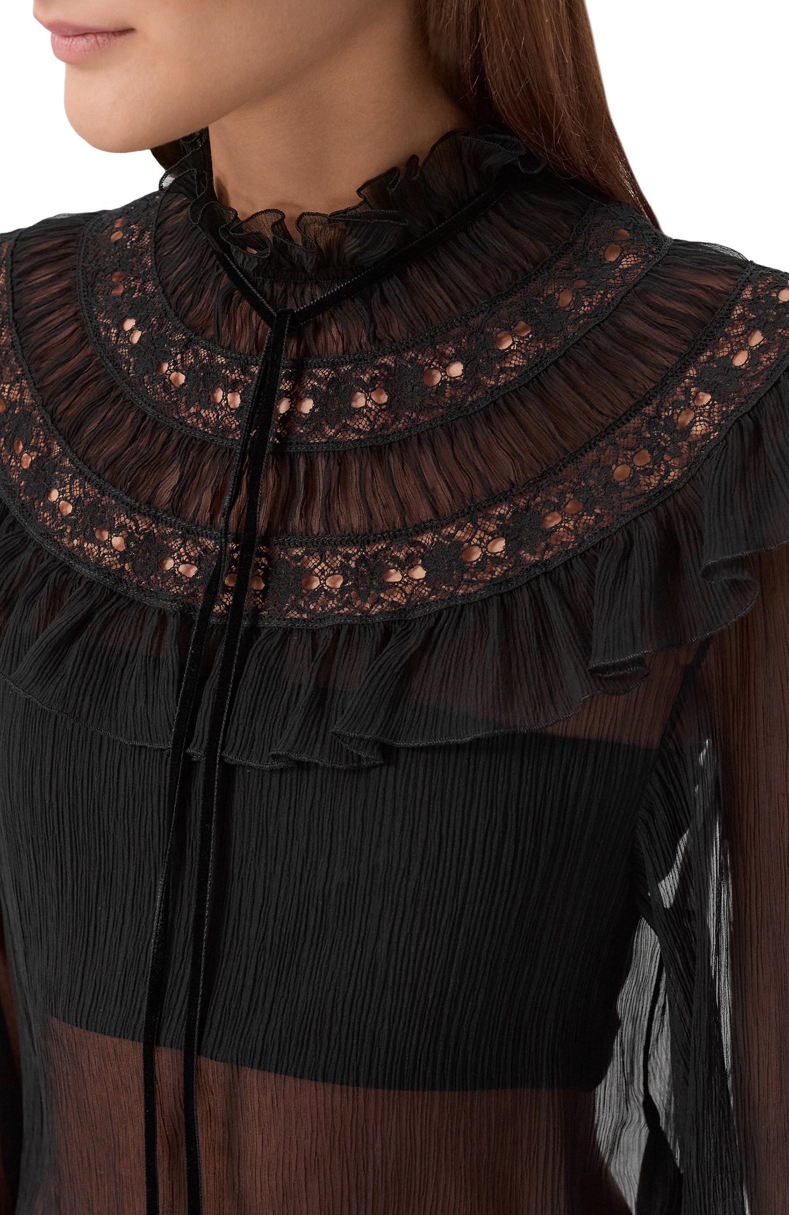 Шелковая блузка ANN DEMEULEMEESTER, арт. B0014416/FA732, фото 5