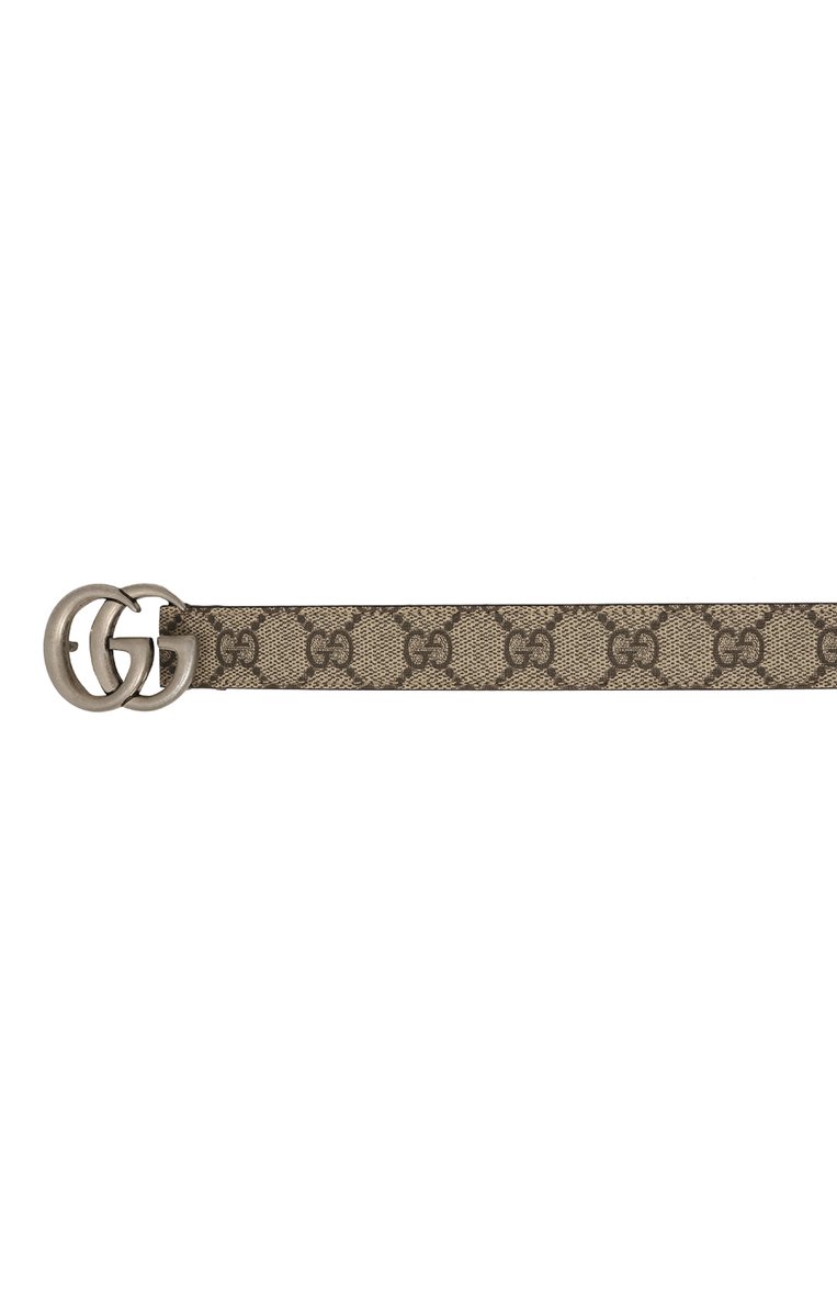 Детский ремень GUCCI бежевого цвета, арт. 432707/2ZG0G | Фото 3 (Материал: Текстиль, Синтетический материал, Пластик; Нос: Не проставлено; Материал сплава: Проставлено)