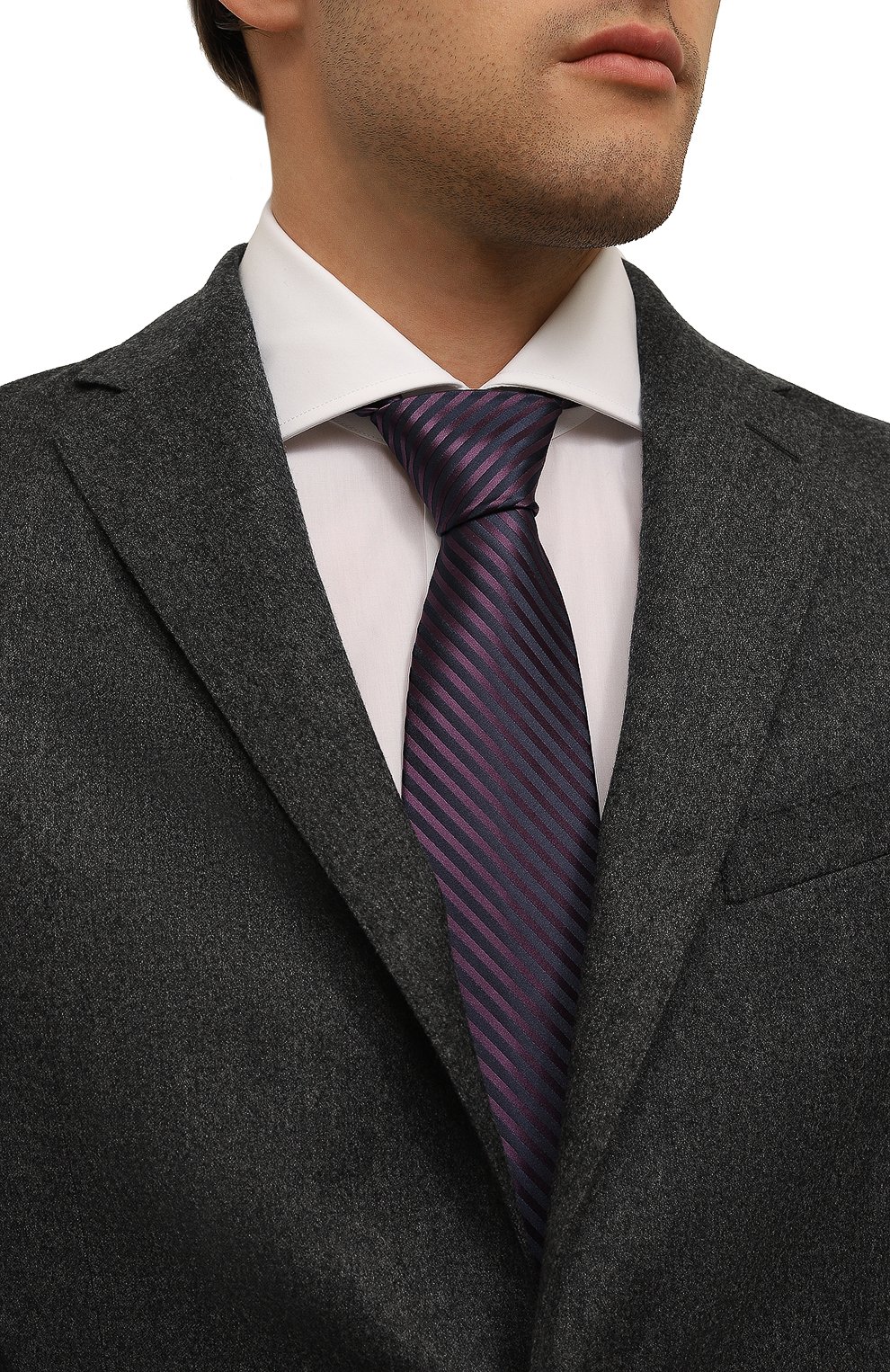 Шелковый галстук STEFANO RICCI темно-фиолетового цвета по цене 31000 руб., арт. CCX/76163, фото 2 Шелковый галстук STEFANO RICCI, арт. CCX/76163, фото 2