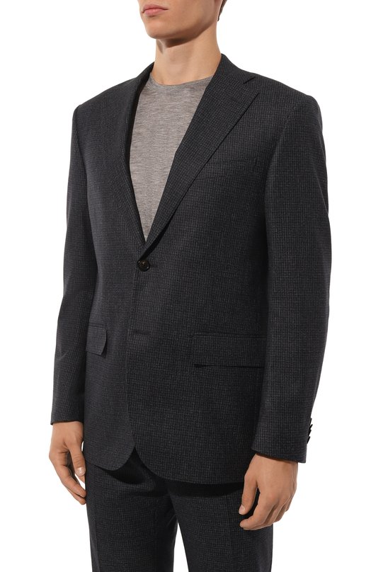 Костюм из шерсти и хлопка Corneliani 946008-9417546_SET Синий  946008-9417546_SET Фото 4