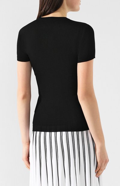 Футболка из вискозы OFF-WHITE черно-белого цвета по цене 32400 руб., арт. 0WHE001R19C980531001, фото 4 Футболка из вискозы OFF-WHITE, арт. 0WHE001R19C980531001, фото 4