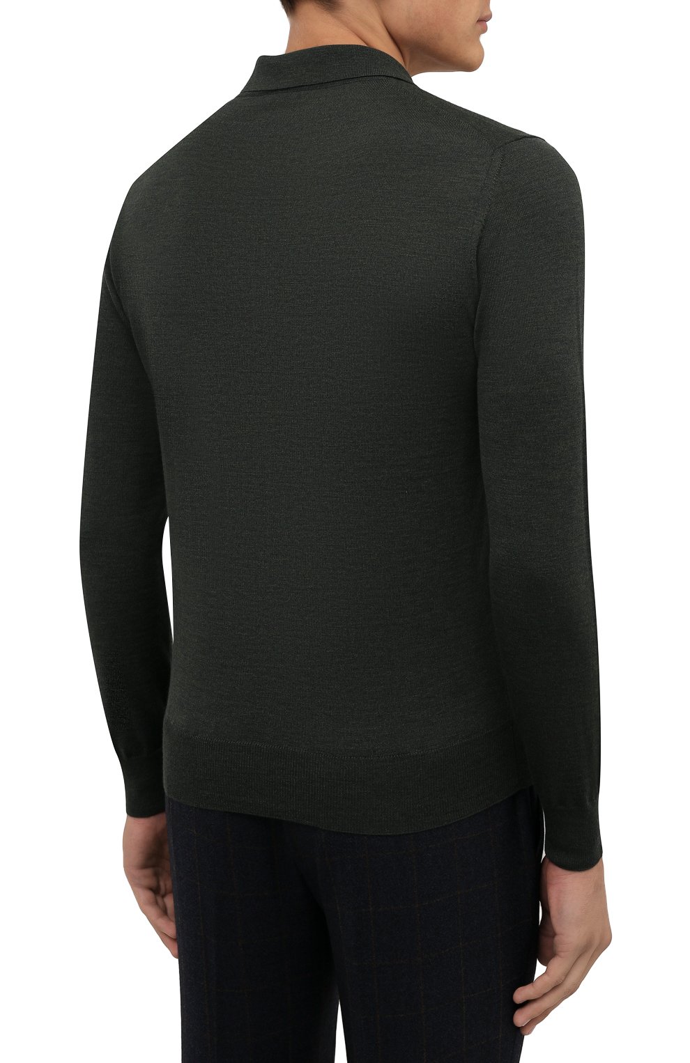 Шерстяное поло CANALI зеленого цвета по цене 35150 руб., арт. C0017/MK00077, фото 4 Шерстяное поло CANALI, арт. C0017/MK00077, фото 4