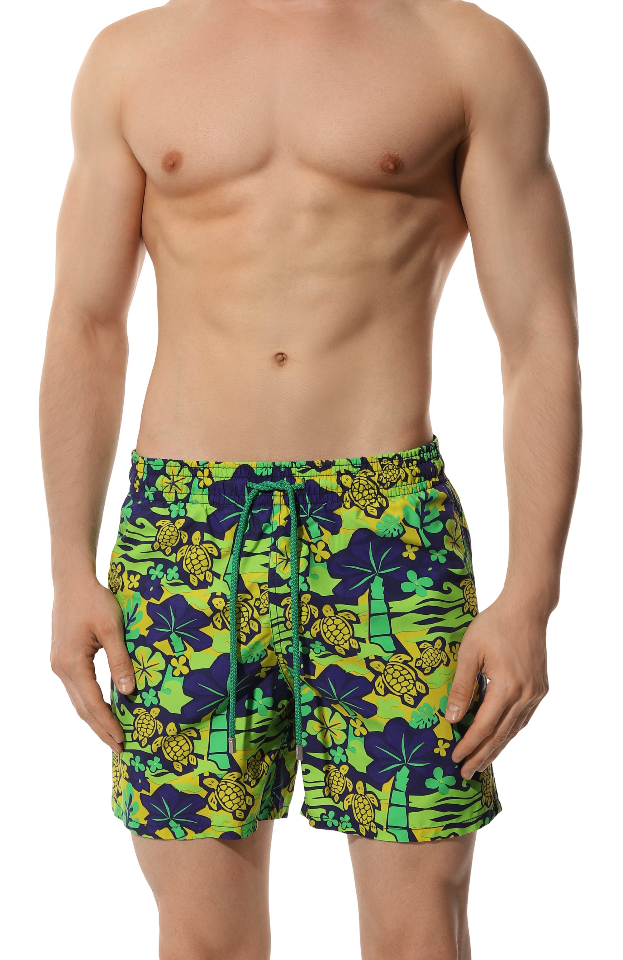 Плавки-шорты VILEBREQUIN зеленого цвета по цене 37400 руб., арт. M00REA/BB104, фото 2 Плавки-шорты VILEBREQUIN, арт. M00REA/BB104, фото 2