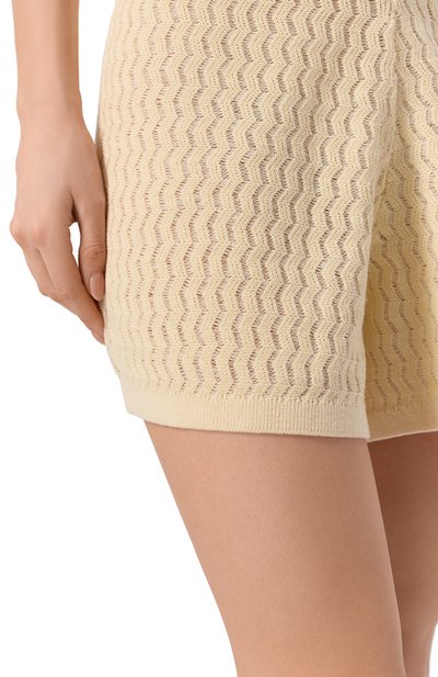 Шорты из хлопка и льна YUZEFI, арт. MARI-EYELASH SH0RTS/KNIT, фото 5