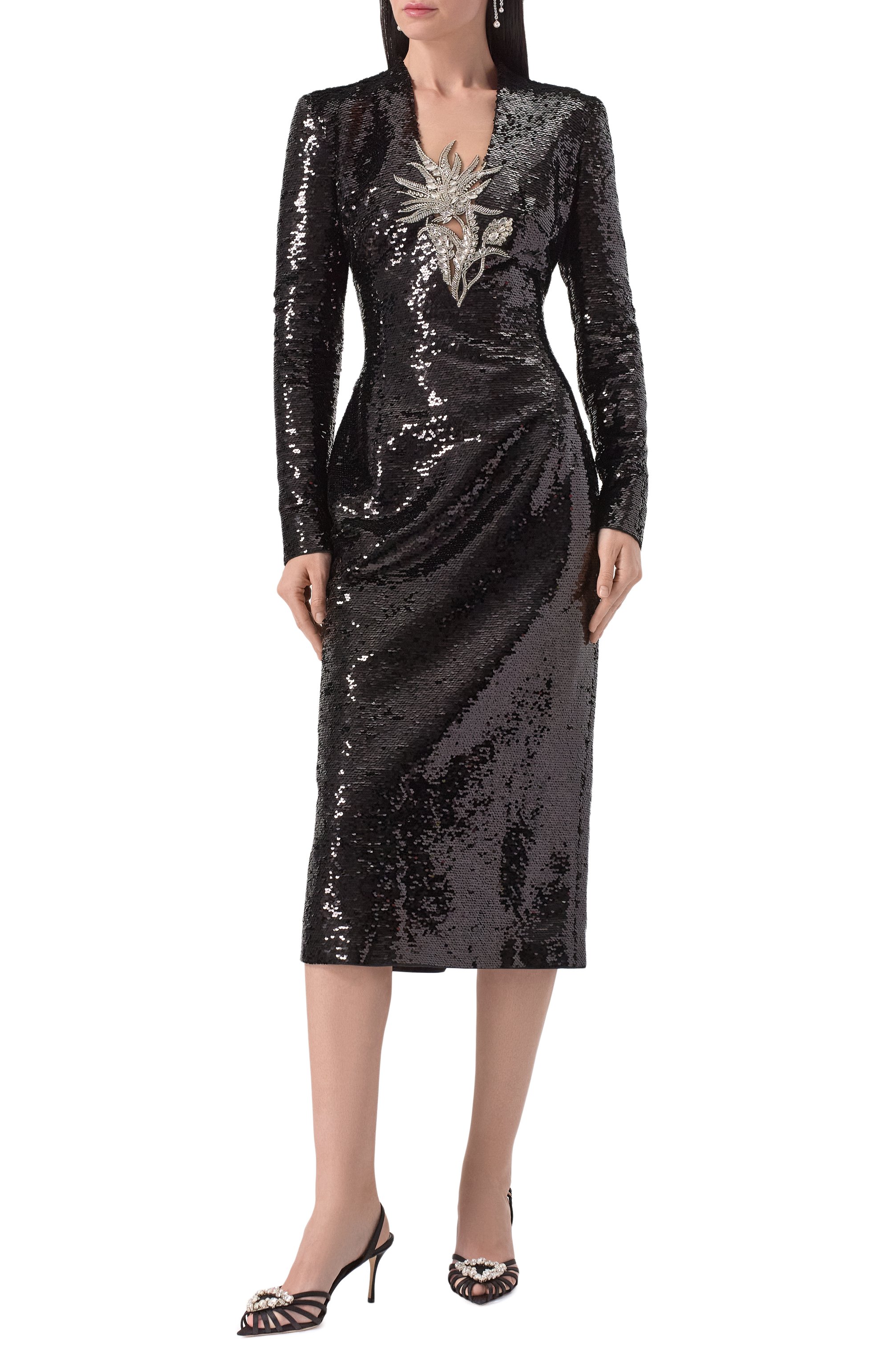 Хлопковое платье с отделкой пайетками YANINA, арт. T-2963, фото 2