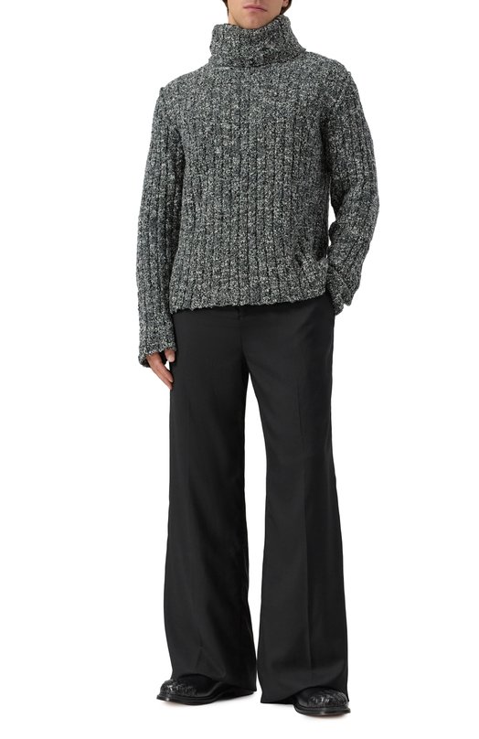 Шерстяной свитер Dolce & Gabbana GXW67T/JAM60 Серый  GXW67T/JAM60 Фото 2